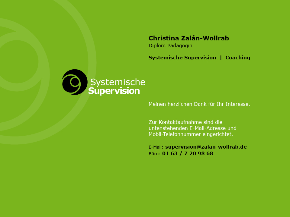 Supervision | Christina Zalán-Wollrab